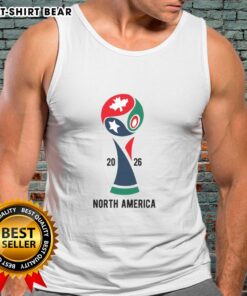 Stylish tank top featuring the 'Hot 2026 International Soccer Tournament North America' design for fans.