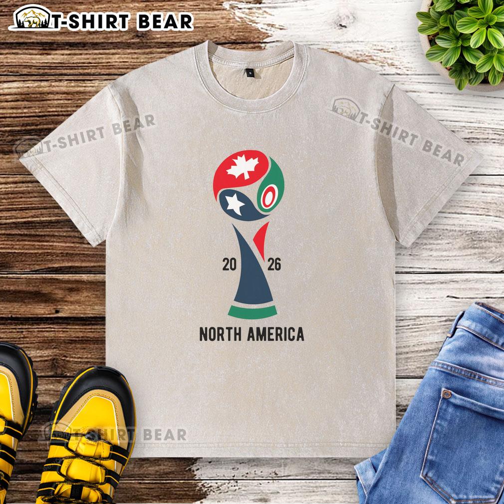 Hot 2026 International Soccer Tournament North America Washed T Shirt Hot 2026 International Soccer Tournament North America washed t-shirt with vibrant graphic and comfortable fit.