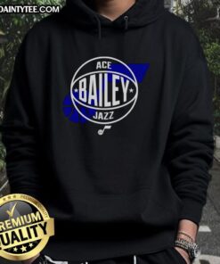 Hot Ace Bailey Utah Jazz Basketball Logo Hoodie featuring vibrant team colors and stylish design for fans.