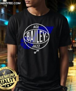 Hot Ace Bailey Utah Jazz Basketball Logo T-Shirt featuring vibrant team colors and iconic logo, perfect for fans.