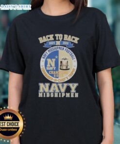 Alt Text: Navy Midshipmen football ladies tee for 2024-2025 Commander in Chief's Trophy, featuring a stylish design.