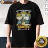 Hot Charlie Brown and Snoopy 107th Anniversary T-Shirt featuring Green Bay Packers football skyline design.