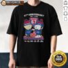 Hot Charlie Brown and Snoopy Super Bowl 67th Anniversary T-Shirt featuring New England Patriots football skyline design.