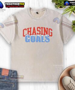 Hot Chasing Goals Ice Washed T-Shirt in vibrant colors, perfect for casual wear and showcasing your unique style.