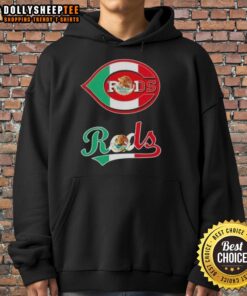 Hot Cincinnati Reds baseball hoodie featuring a vibrant Mexican flag design, perfect for fans and style enthusiasts.