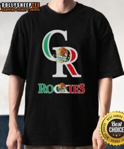 Hot Colorado Rockies Baseball X Mexican Flag T-Shirt featuring vibrant colors and a stylish design for fans.
