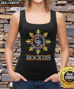 Hot Colorado Rockies X Hispanic tank top featuring vibrant colors and unique design perfect for summer wear.