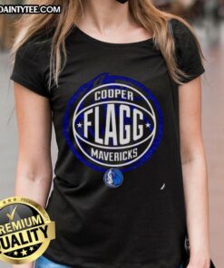 Hot Cooper Flagg Dallas Mavericks basketball logo ladies tee in vibrant colors, perfect for fans and stylish wear.