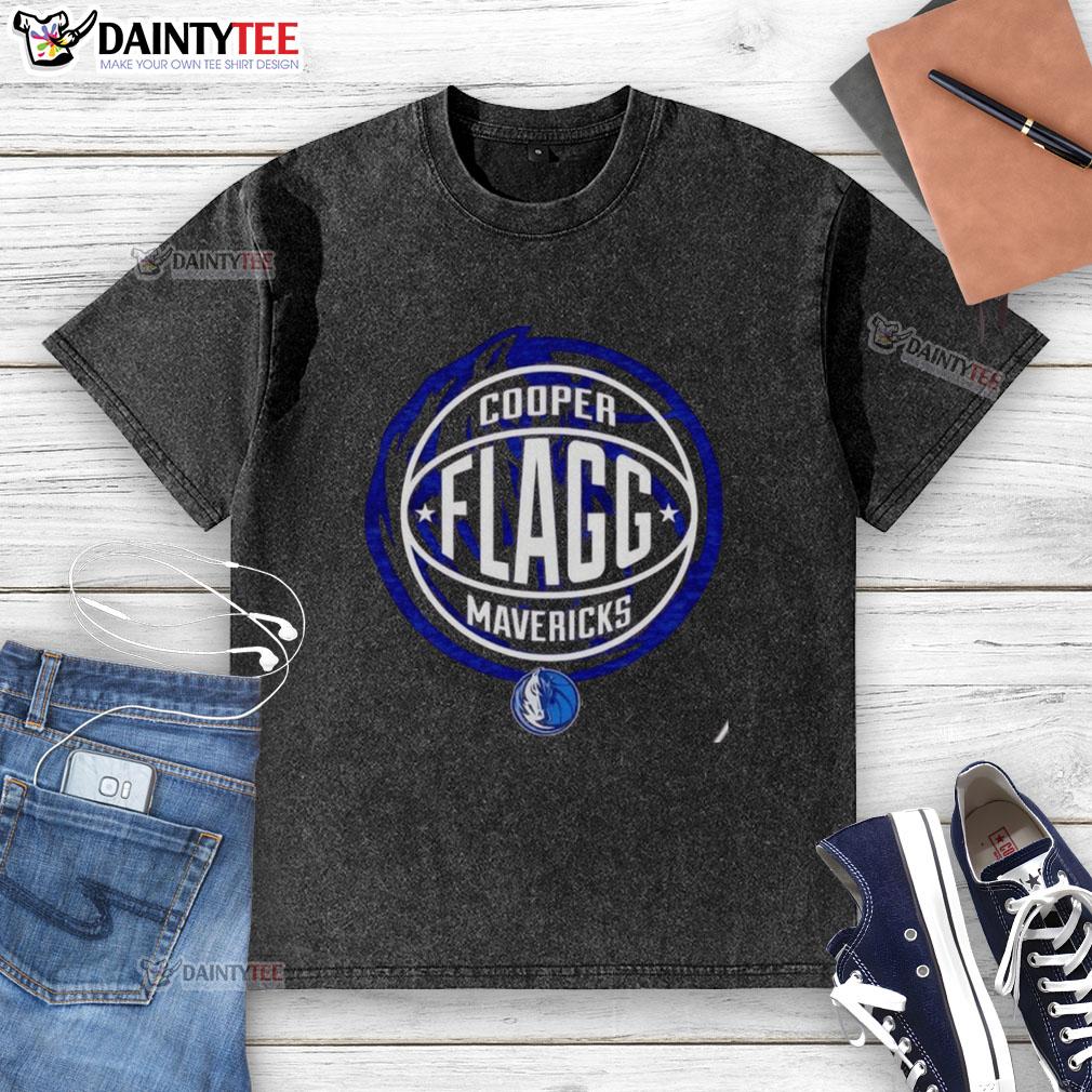 hot-cooper-flagg-dallas-mavericks-basketball-logo-washed-t-shirt Alt Text: Hot Cooper Flagg Dallas Mavericks basketball logo washed t-shirt, featuring a stylish design for fans.