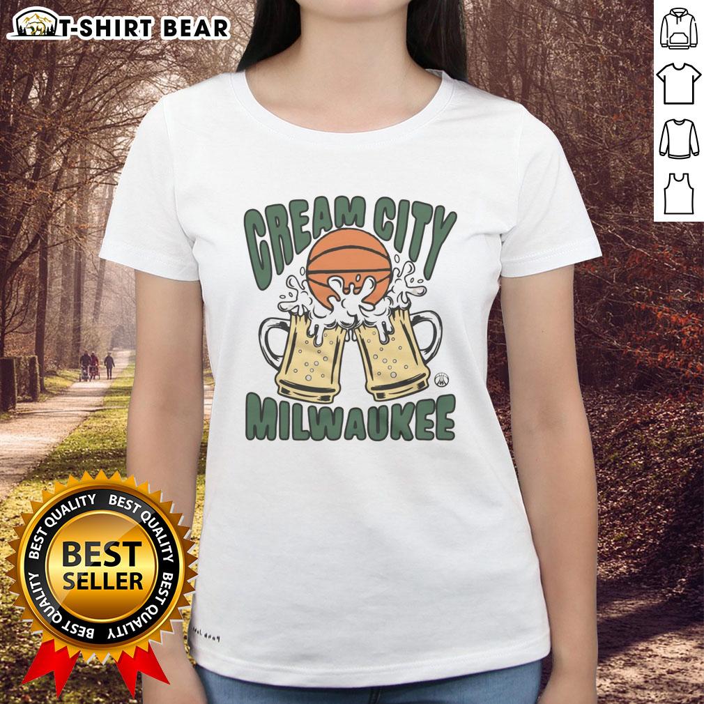 Hot Cream City Milwaukee Ladies Tee Hot Cream City Milwaukee Ladies Tee showcasing stylish design, perfect for casual wear and Milwaukee pride.