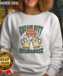 Stylish Hot Cream City Milwaukee sweatshirt showcasing vibrant design and cozy fit, perfect for city enthusiasts.