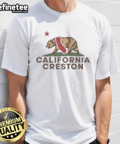 Vintage T-shirt featuring a hot Creston California bear with California Republic wordplay design.