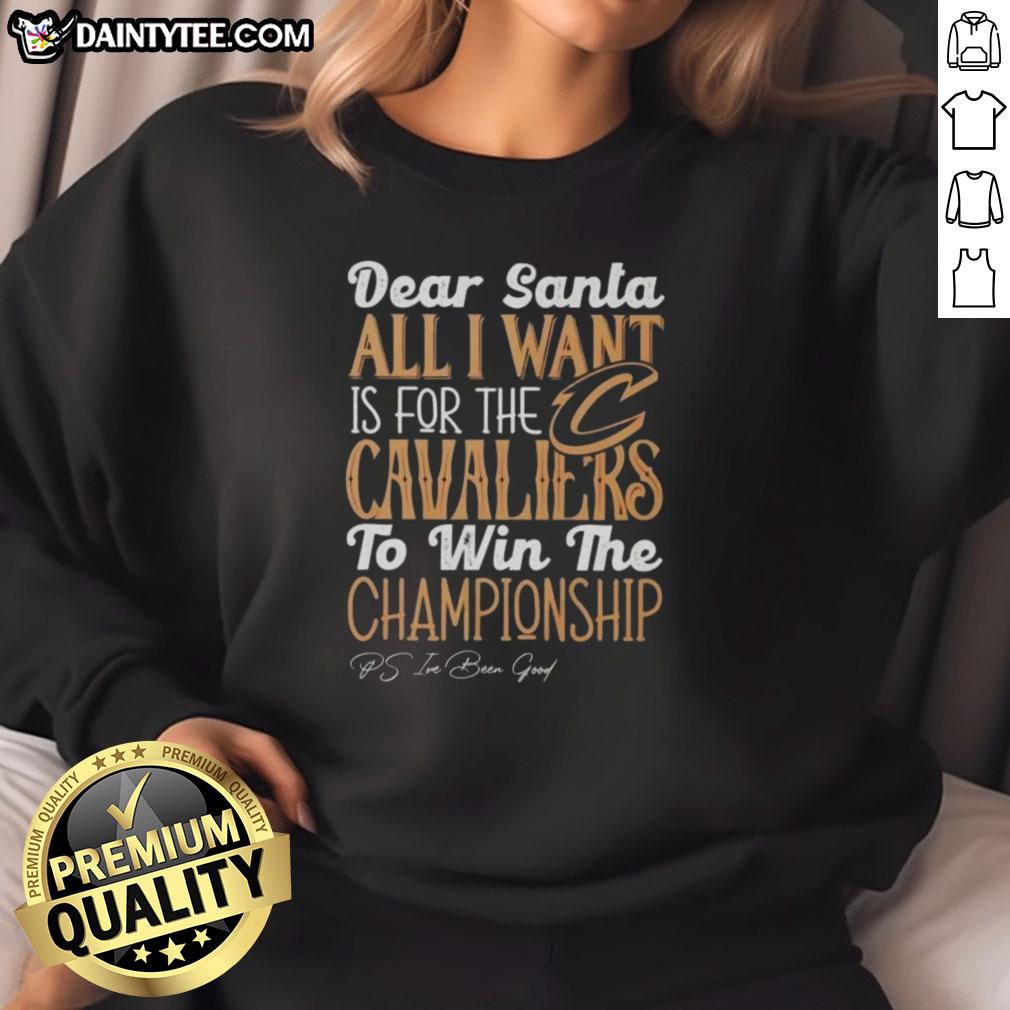 hot-dear-santa-all-i-want-is-for-the-cleveland-cavaliers-to-win-the-championship-sweatshirt Cleveland Cavaliers sweatshirt with 'Dear Santa, All I Want Is For The Cavaliers To Win The Championship' design.