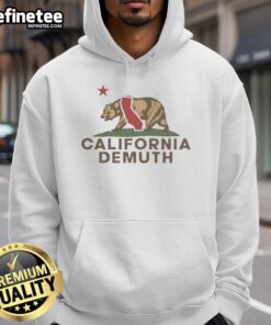 Vintage Hot Demuth California Bear hoodie featuring California Republic wordplay design, perfect for casual style.