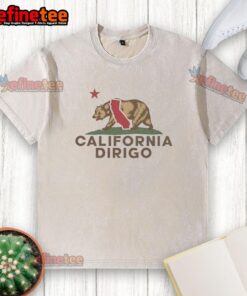 Vintage washed t-shirt featuring California bear and 'Hot Dirigo' wordplay, perfect for California Republic fans.