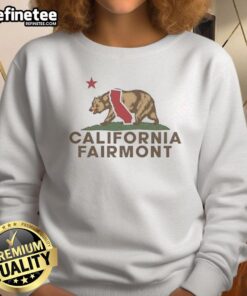 Trendy Hot Fairmont California Bear sweatshirt in California Republic flag style, perfect for casual wear.