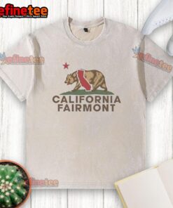 Hot Fairmont California Bear T-Shirt in California Republic flag style, perfect for casual wear and showing state pride.