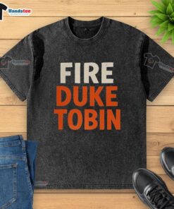Hot Fire Duke Tobin Washed T-Shirt in a stylish design, perfect for fans looking to showcase their team spirit.