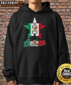Alt Text: Stylish Hot Houston Astros baseball hoodie featuring a vibrant Mexican flag design, perfect for fans and fashion lovers.