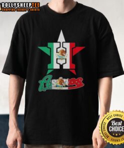 Hot Houston Astros Baseball X Mexican Flag T-Shirt featuring vibrant colors and team logo for fans and supporters.