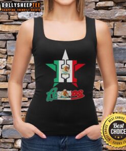 Hot Houston Astros baseball tank top featuring a vibrant Mexican flag design, perfect for sports fans and summer wear.