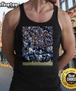 Alt Text: Stylish Hot Indianapolis Colts He Is Mendoza tank top featuring team colors and logo, perfect for game day wear.