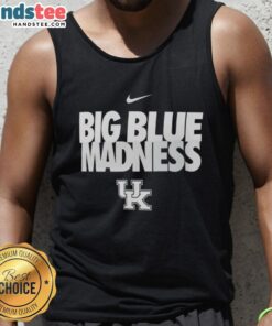 Hot Kentucky Wildcats Basketball Big Blue Madness Nike logo tank top showcasing team spirit and style for fans.
