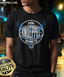 Alt Text: Hot Kon Knueppel Charlotte Hornets Basketball Logo T-Shirt featuring the iconic team logo in vibrant colors.