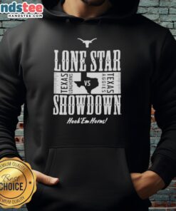 Texas Longhorns vs Texas A&M Aggies hoodie featuring 'Hook 'Em Horns' design for the 2025 Hot Lone Star Showdown.