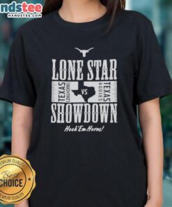 2025 Hot Lone Star Showdown tee featuring Texas Longhorns vs Texas A&M Aggies, perfect for fans. Hook 'Em Horns!