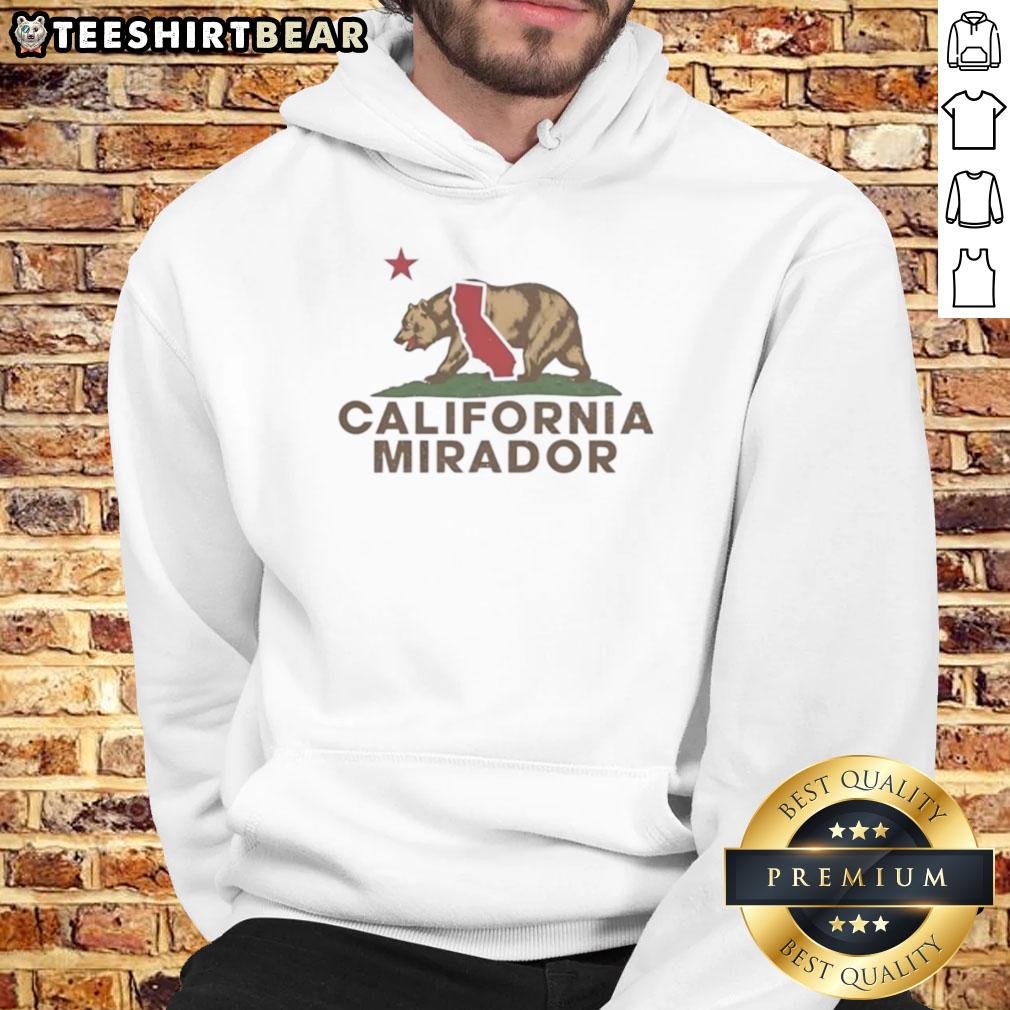 Vintage Hot Mirador California Bear hoodie featuring California Republic wordplay design, perfect for casual wear.