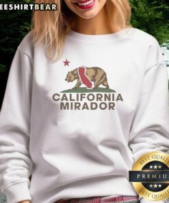 Vintage California Bear sweatshirt featuring 'California Republic' wordplay in a stylish Hot Mirador design.