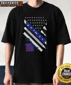 Hot New York Giants Football X Teacher American Flag T-Shirt featuring a vibrant design for fans and educators.