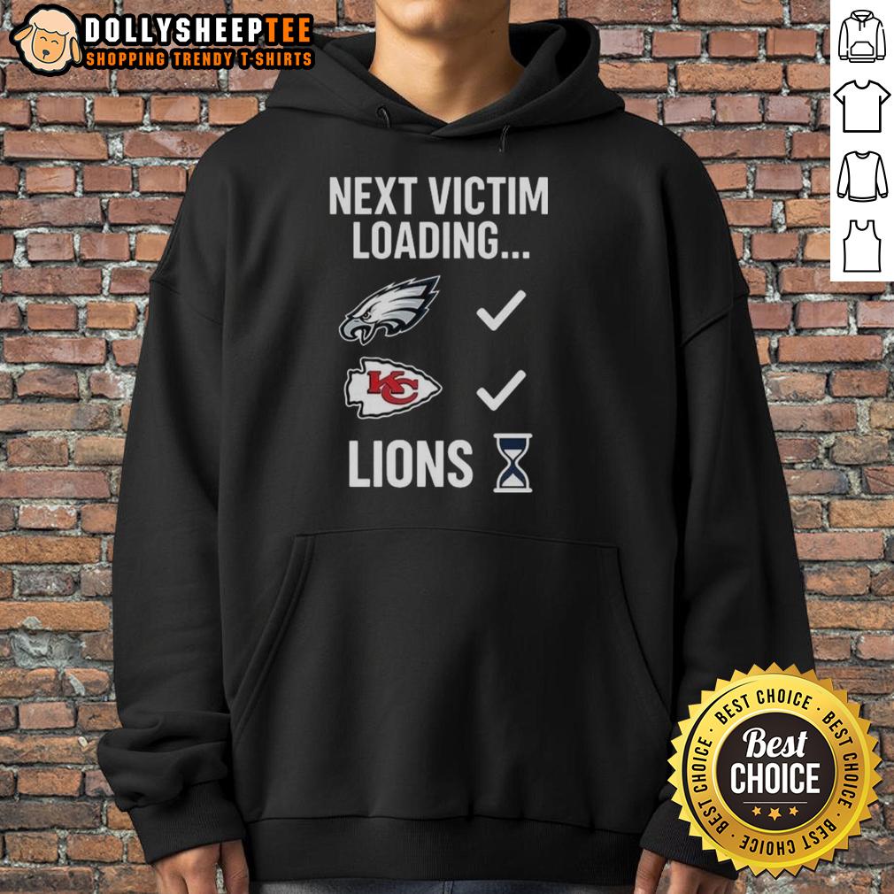 Hot Next Victim Loading Lions Hourglass Hoodie Hot Next Victim Loading hoodie featuring a lion and hourglass design, perfect for stylish streetwear enthusiasts.