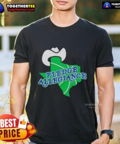 Hot Pledge Allegiance Dallas Mavericks Basketball T-Shirt featuring team colors and logo, perfect for fans and game day.