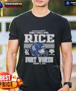Hot Rice Owls Football 2026 Armed Forces Bowl Fort Worth helmet t-shirt showcasing team pride and game day spirit.
