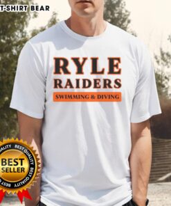 Alt Text: Hot Ryle Raiders Swimming & Diving T-Shirt featuring vibrant team colors and logo for swim enthusiasts.