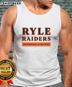 Hot Ryle Raiders swimming diving tank top featuring bold team logo and vibrant colors, perfect for swim team fans.