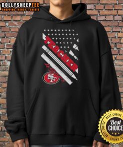 Hot San Francisco 49ers Football x Teacher American Flag Hoodie featuring a stylish design for fans and educators.