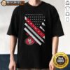 Hot San Francisco 49ers Football X Teacher American Flag T-Shirt showcasing a stylish design for fans and educators.