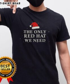 Hot Santa Hat Christmas T-Shirt featuring a playful design, perfect for festive celebrations and holiday cheer.