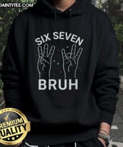 Stylish Hot Six Seven Bruh Hoodie in vibrant colors, perfect for casual wear and street style enthusiasts.