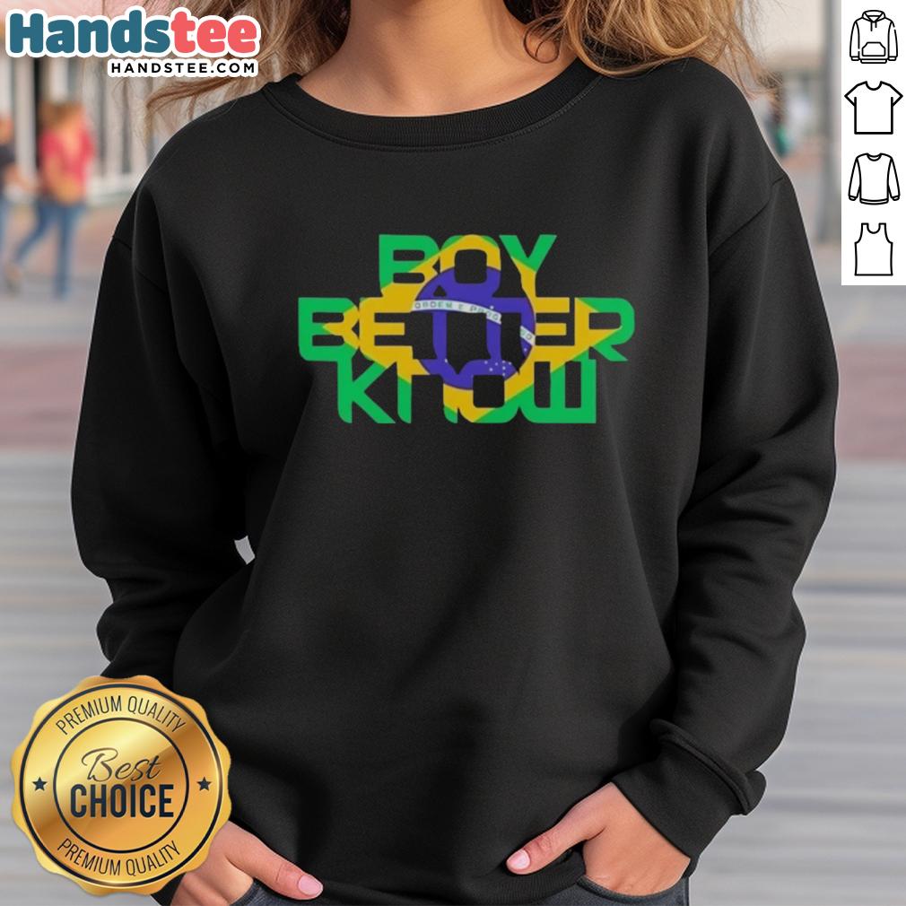 hot-skepta-boy-better-know-brazil-flag-sweatshirt Hot Skepta Boy Better Know sweatshirt featuring the Brazil flag, perfect for fans of UK rap and streetwear style.