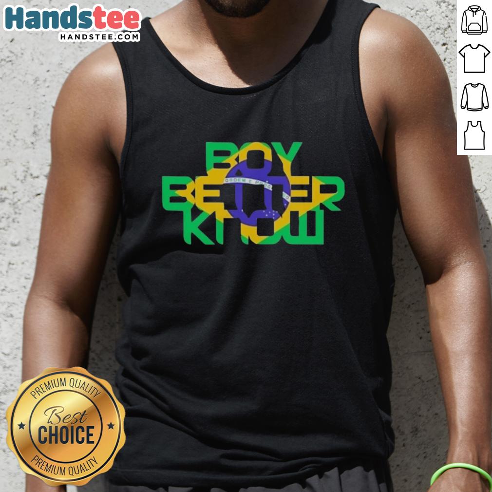 hot-skepta-boy-better-know-brazil-flag-tank-top Alt Text: Hot Skepta Boy Better Know tank top featuring Brazil flag design, perfect for summer streetwear style.