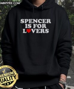 Alt text for the image: Hot Spencer Is For Lovers Hoodie in vibrant red, showcasing stylish design and cozy fabric for trendy comfort.