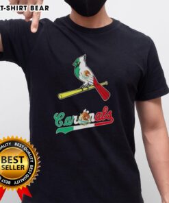Hot St. Louis Cardinals Baseball T-Shirt featuring a vibrant Mexican flag design, perfect for fans and celebrations.