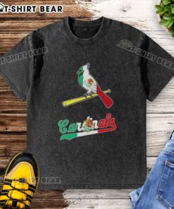 Hot St. Louis Cardinals baseball t-shirt featuring a vibrant Mexican flag design, perfect for fans and collectors.