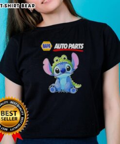 Hot Stitch Cosplay Crocodile X Napa Auto Parts Ladies Tee featuring a bold design and vibrant colors perfect for fans.