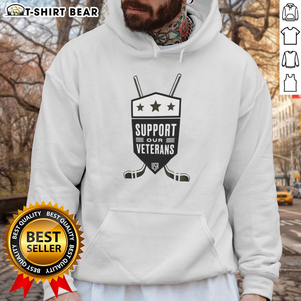Hot Support Our Veterans Usa Nhl Hoodie Hot Support Our Veterans USA NHL Hoodie featuring patriotic design and team logo, perfect for hockey fans and veterans' advocates.