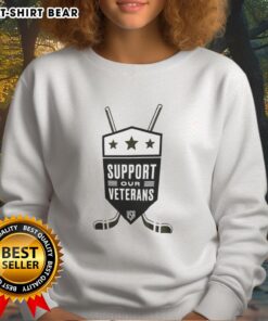 Hot Support Our Veterans USA NHL Sweatshirt featuring a bold design, perfect for hockey fans and veteran supporters.